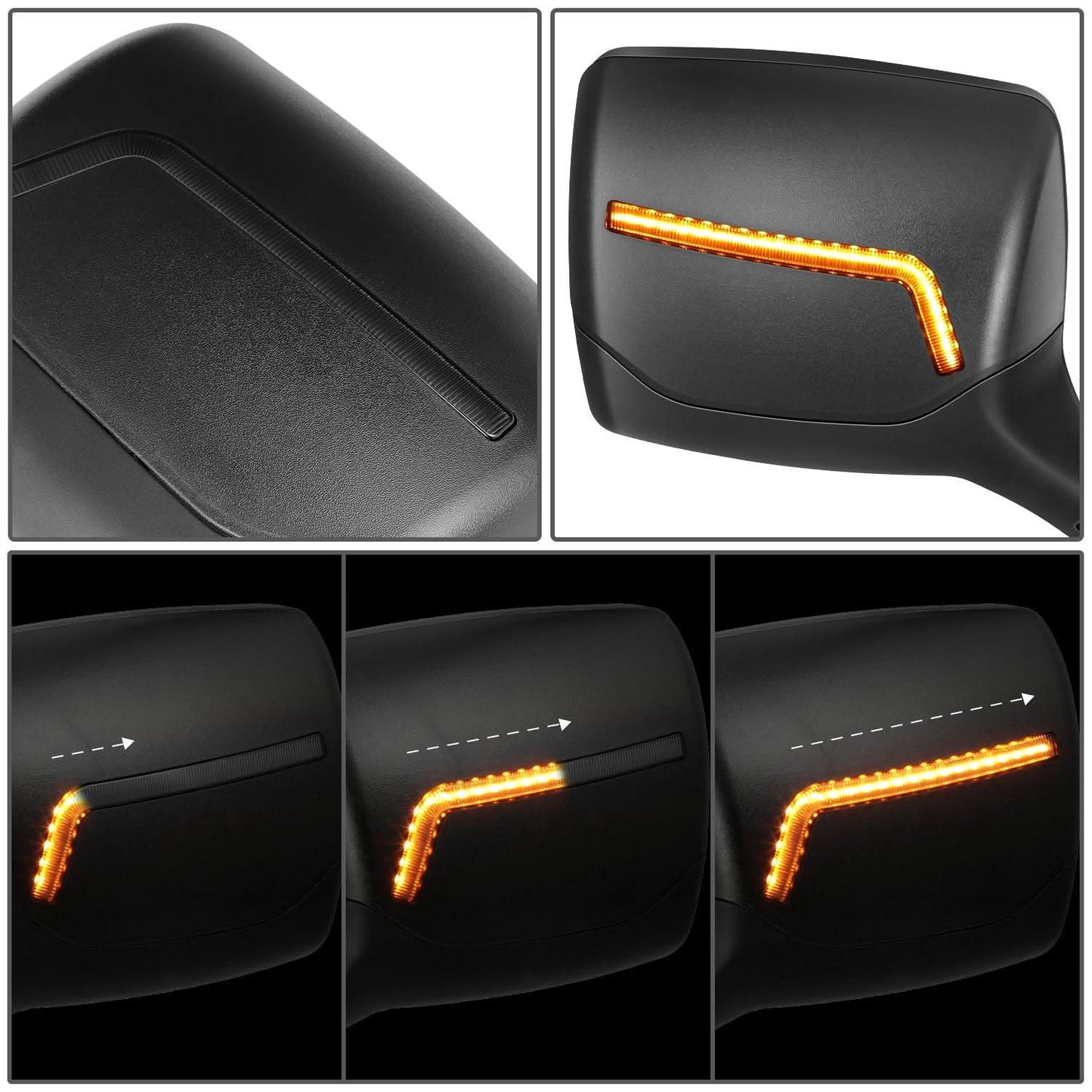 2013-2021 Peterbilt 579/587 Kenworth T680 Check Mark Style LED Hood Mirror