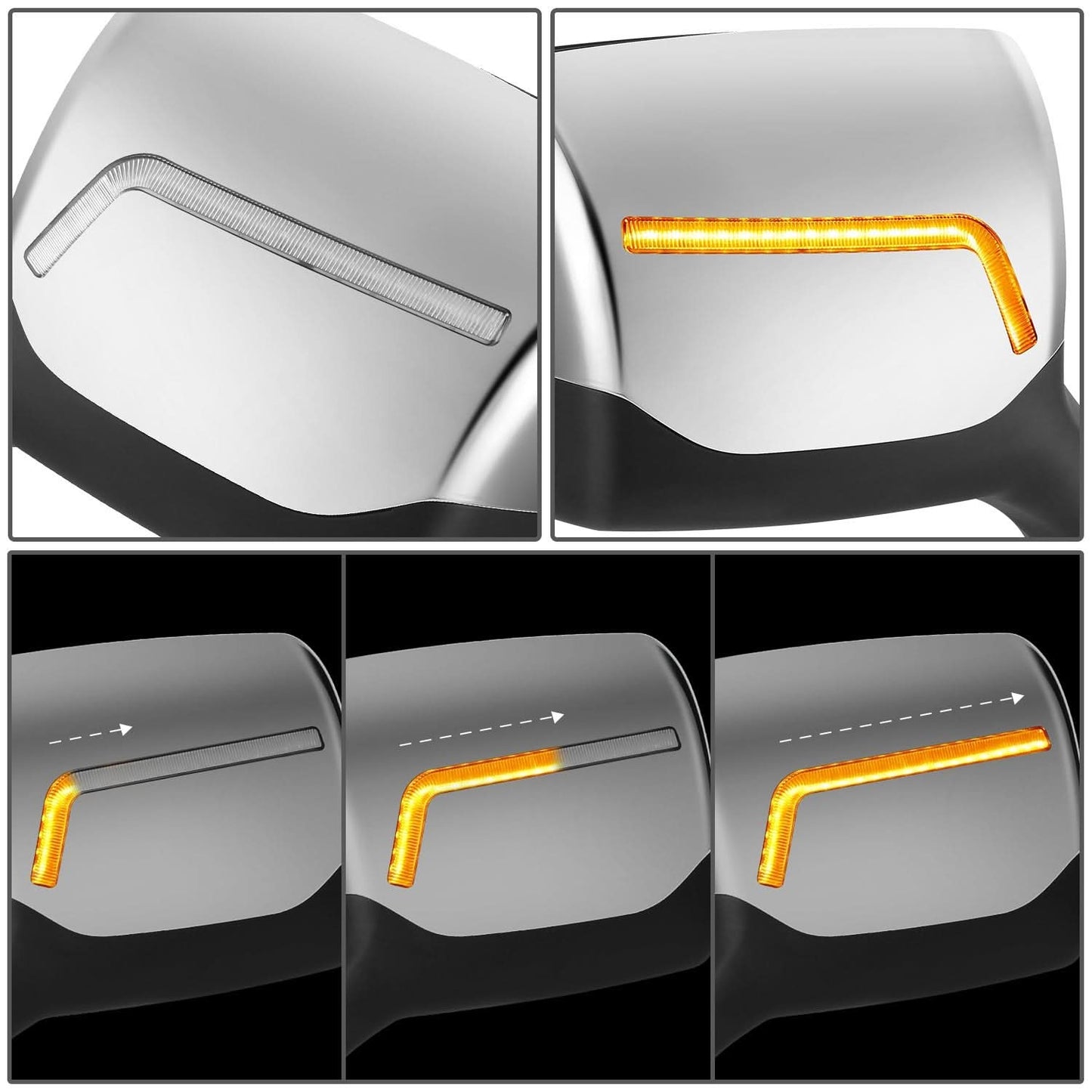 2013-2021 Peterbilt 579 / 587 / Kenworth T680 Check Mark Style LED Hood Mirror