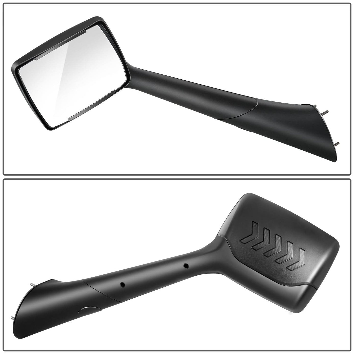 2013-2021 Peterbilt 579/587 Kenworth T680 Chevron Arrow Style LED Turn Signal Hood Mirror - Black