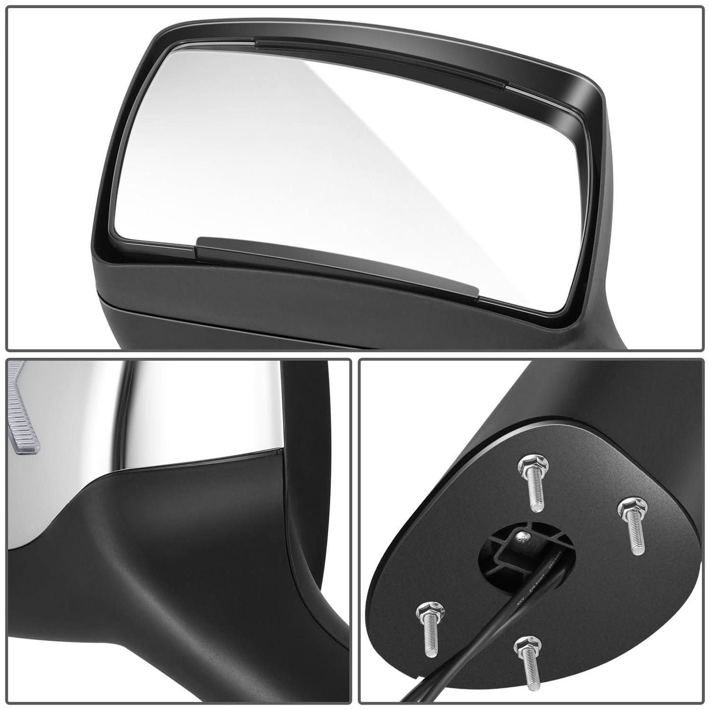 2011-2021 Peterbilt 579 587 Kenworth T680 Chevron Arrow Style LED Hood Mirror