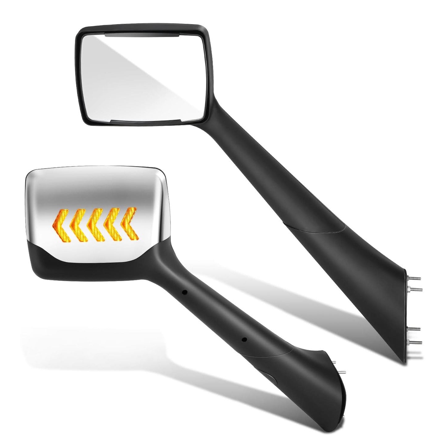 2011-2021 Peterbilt 579 587 Kenworth T680 Chevron Arrow Style LED Hood Mirror