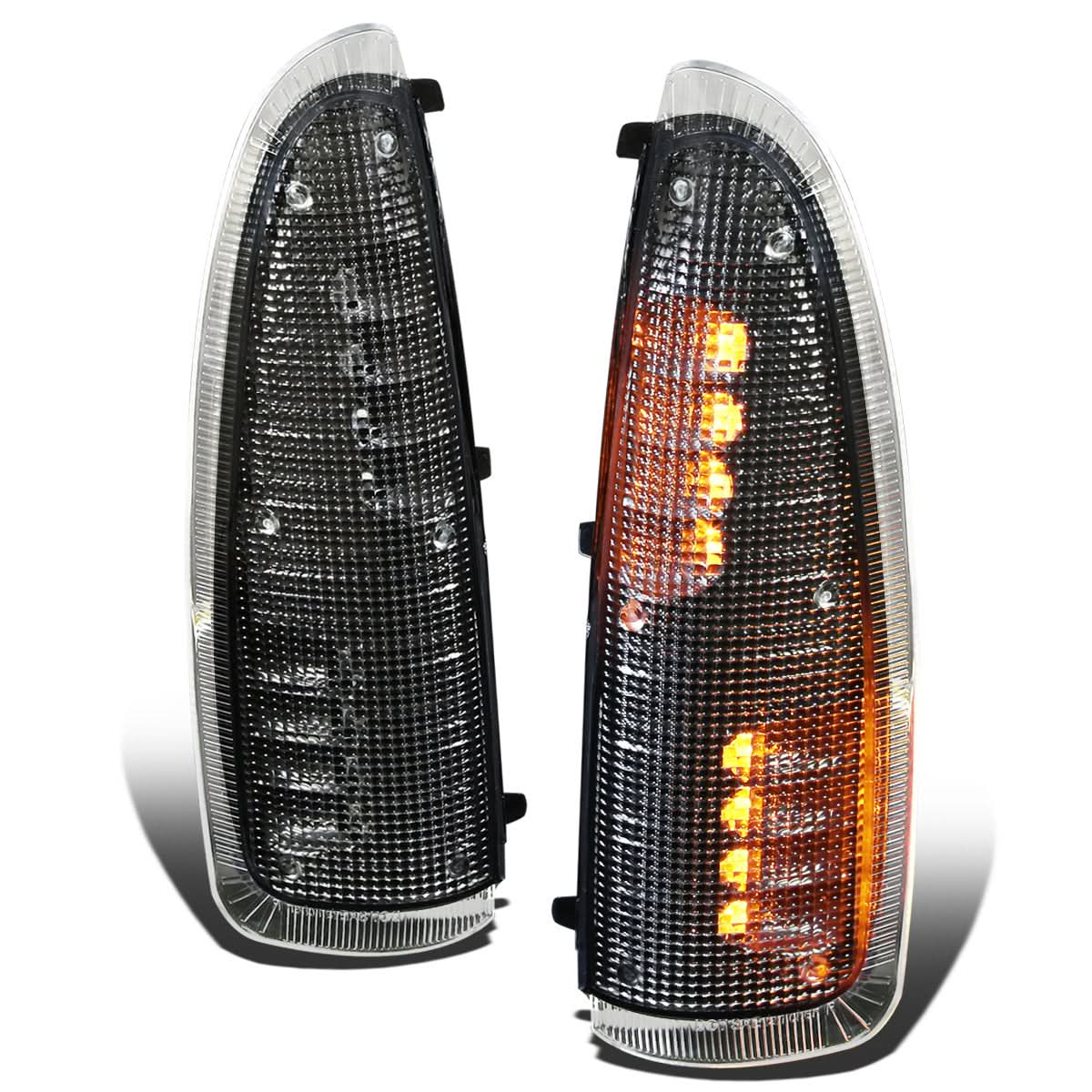 2000-2007 Ford F-250 F-350 Towing Mirror Side Lights Black Amber LED