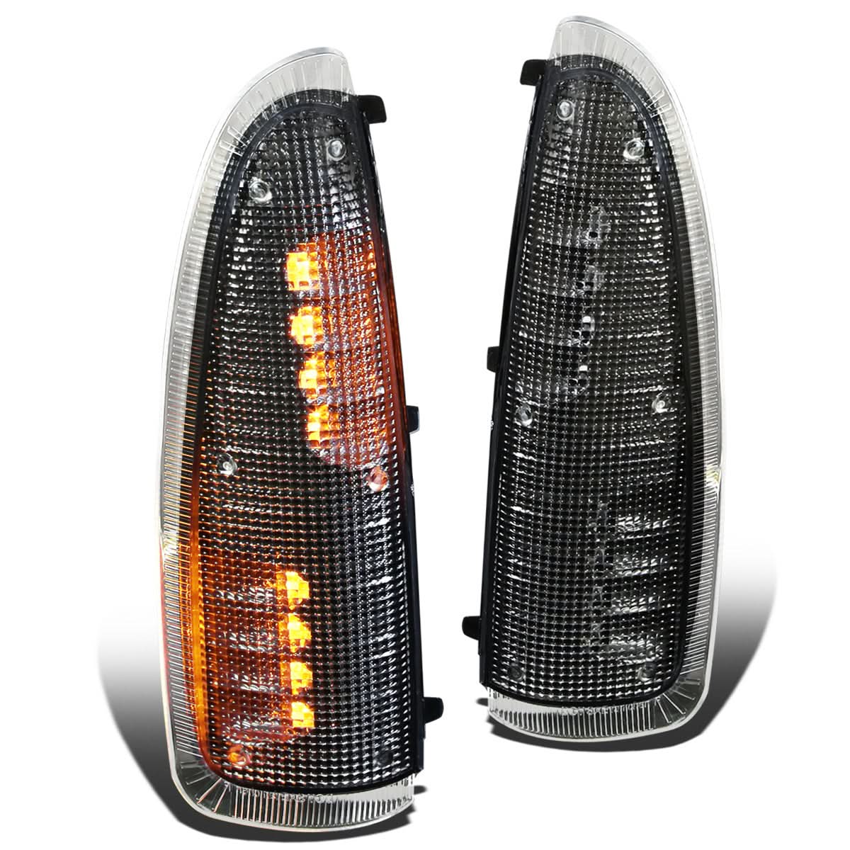 2000-2007 Ford F-250 F-350 Towing Mirror Side Lights Black Amber LED