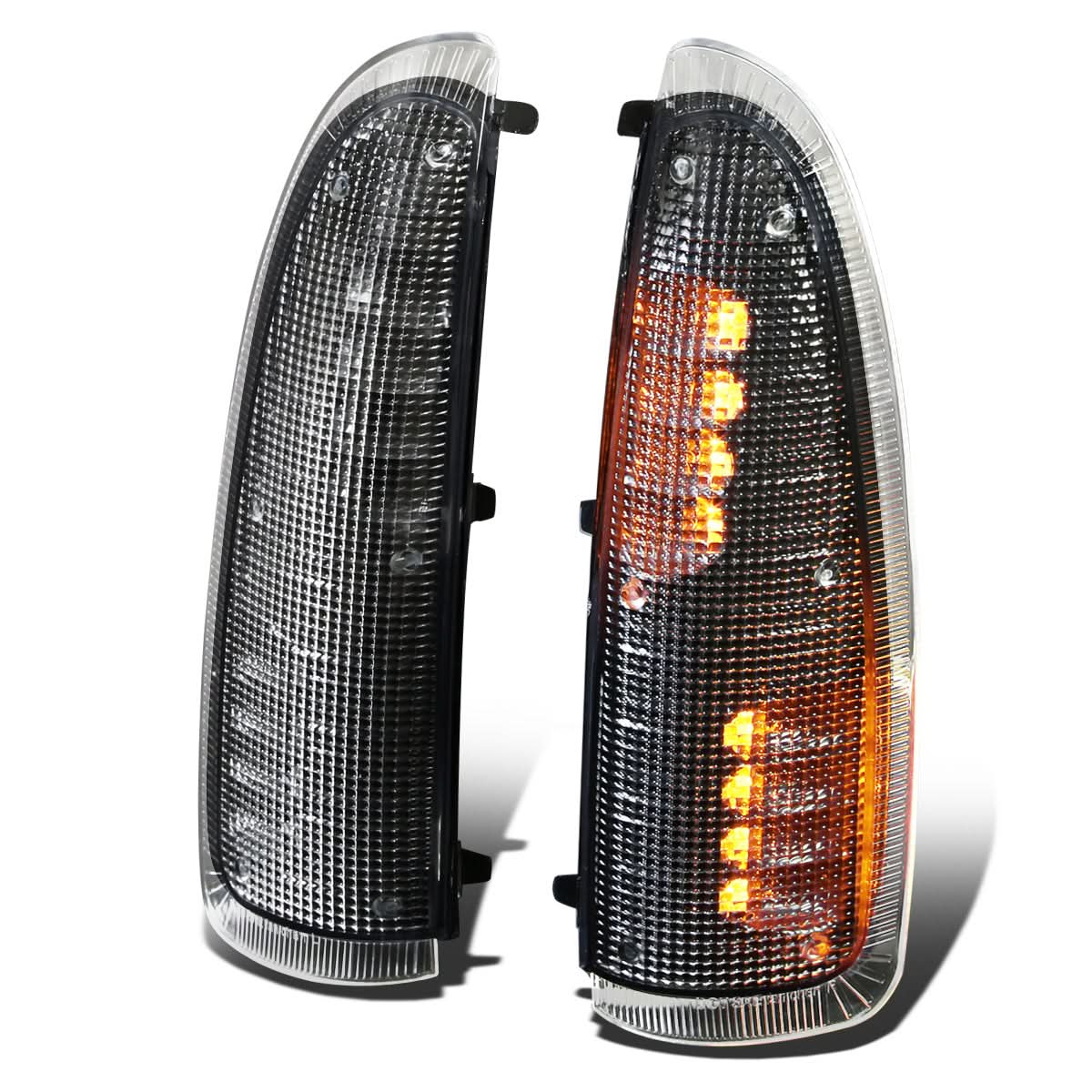 2000-2007 Ford F-250 F-350 Towing Mirror Side Lights Black Amber LED
