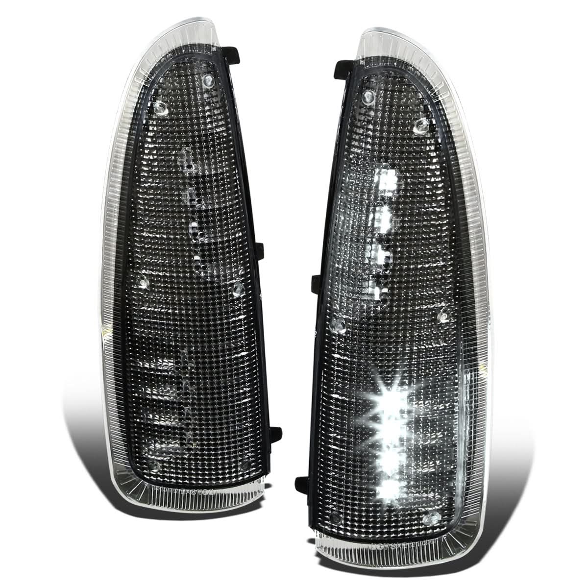 00-07 Ford F-250 F-350 Towing Mirror Side Light Pair Black/White LED