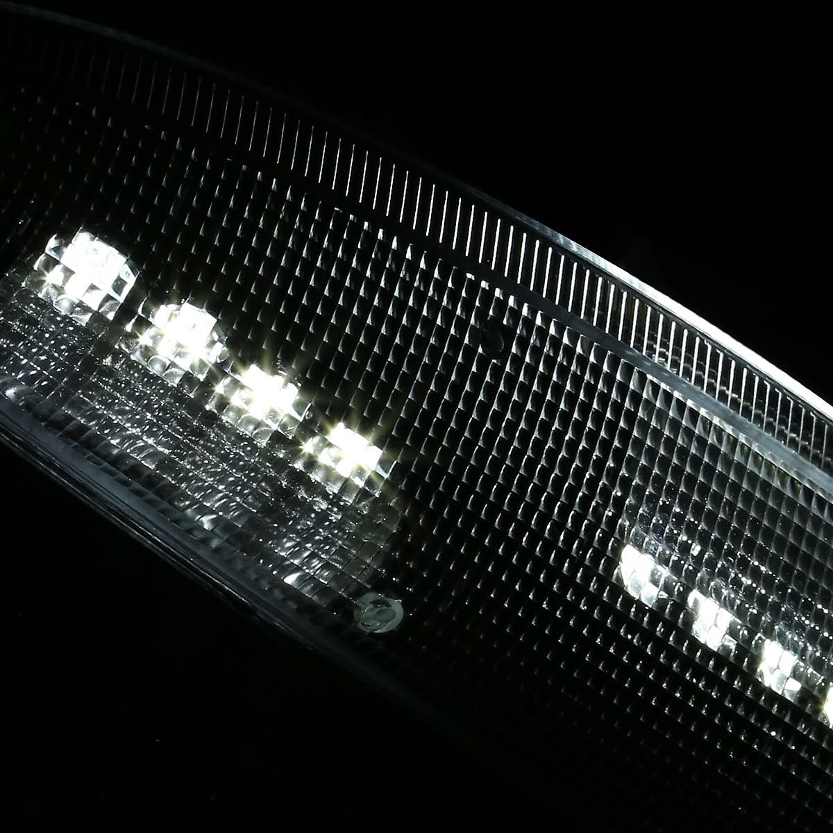 00-07 Ford F-250 F-350 Towing Mirror Side Light Pair Black/White LED