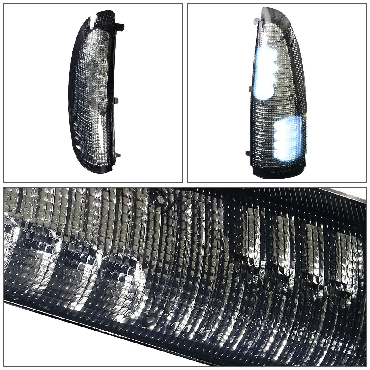 00-07 Ford F-250 F-350 Towing Mirror Side Lights - Smoke White LED