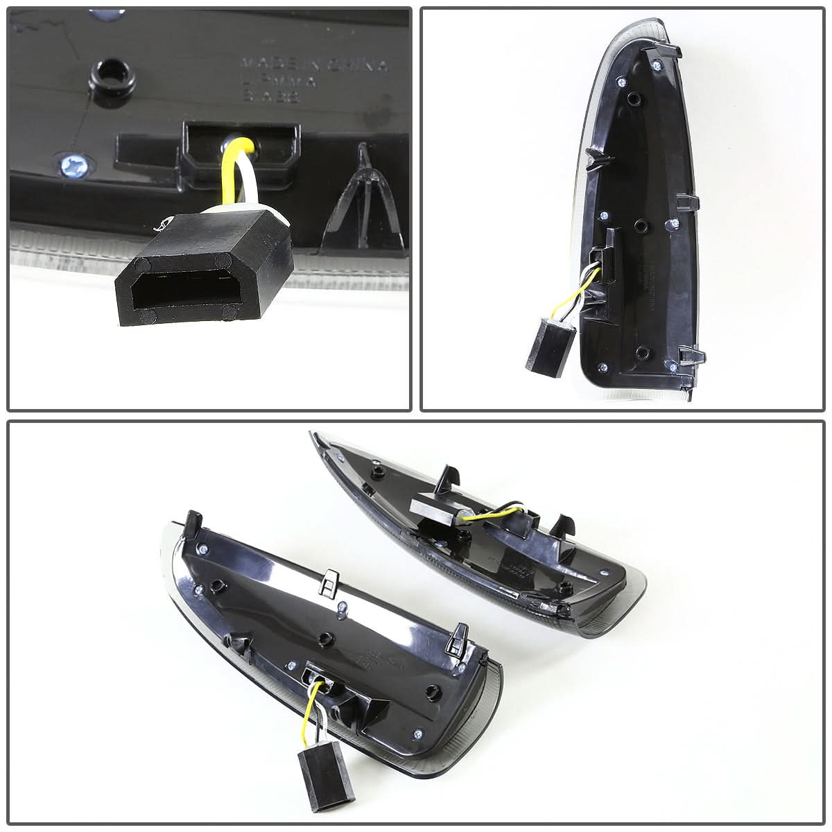 00-07 Ford F-250 F-350 Towing Mirror Side Lights - Smoke White LED