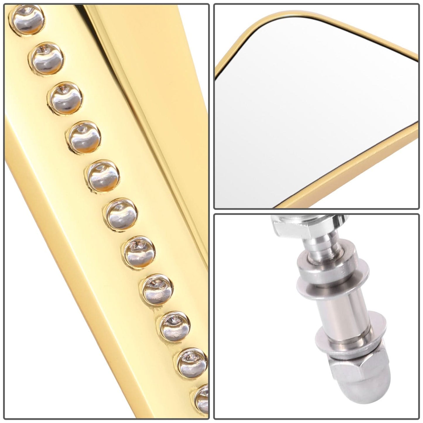 Motorcycle Rose Gold Rearview Mirror