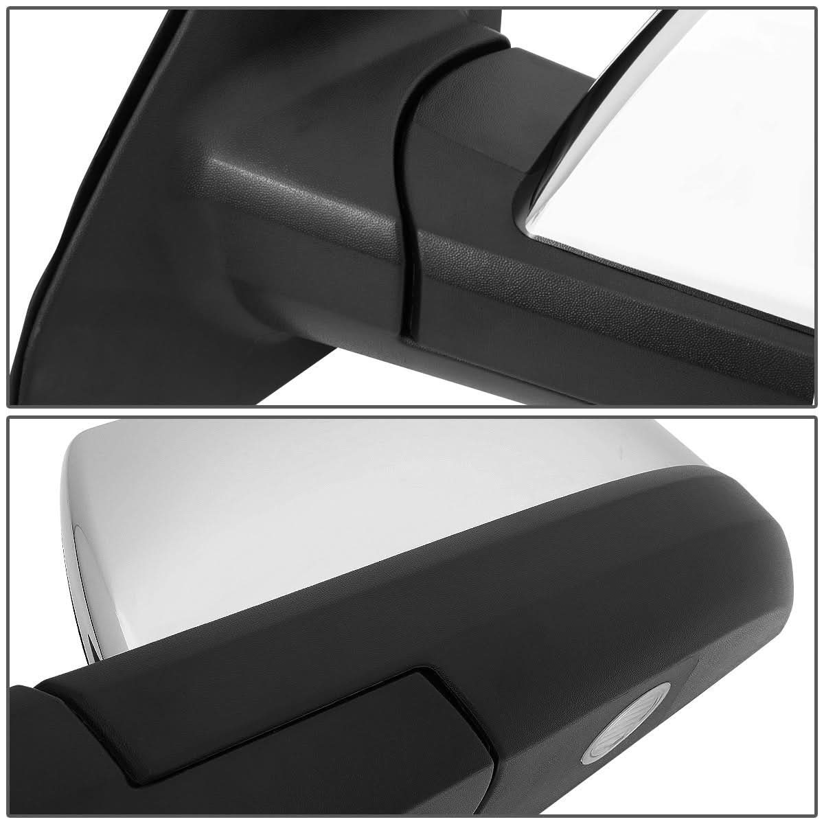 07-16 Toyota Tundra QE Style Manual Side Mirror - Chrome