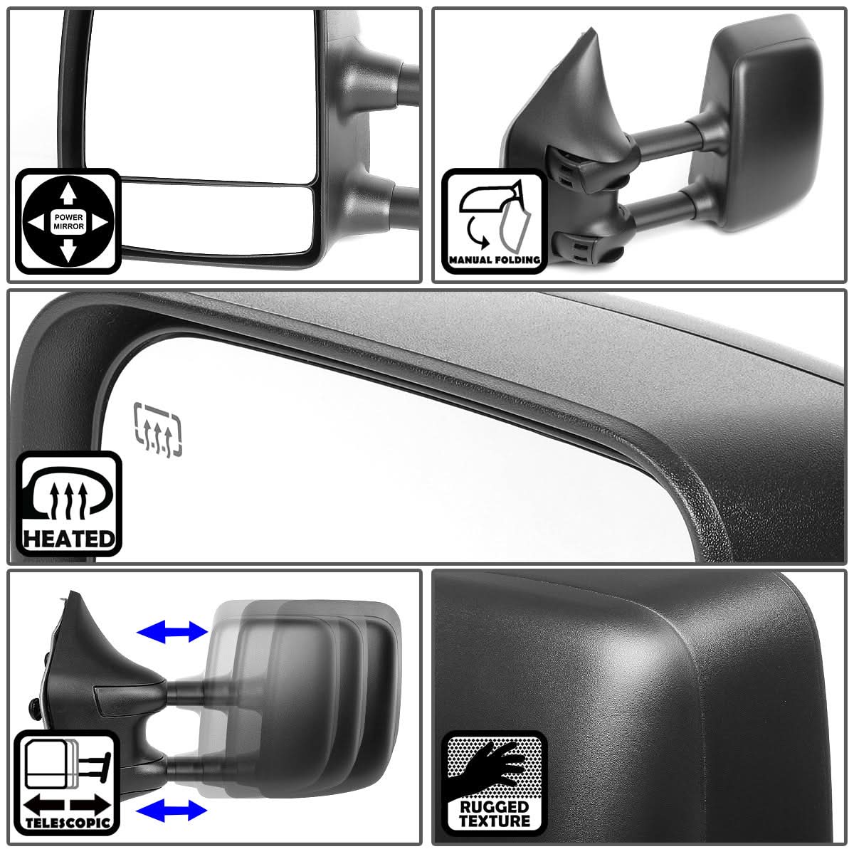 04-13 Nissan Titan Powered Heated Side Mirror - Left Black