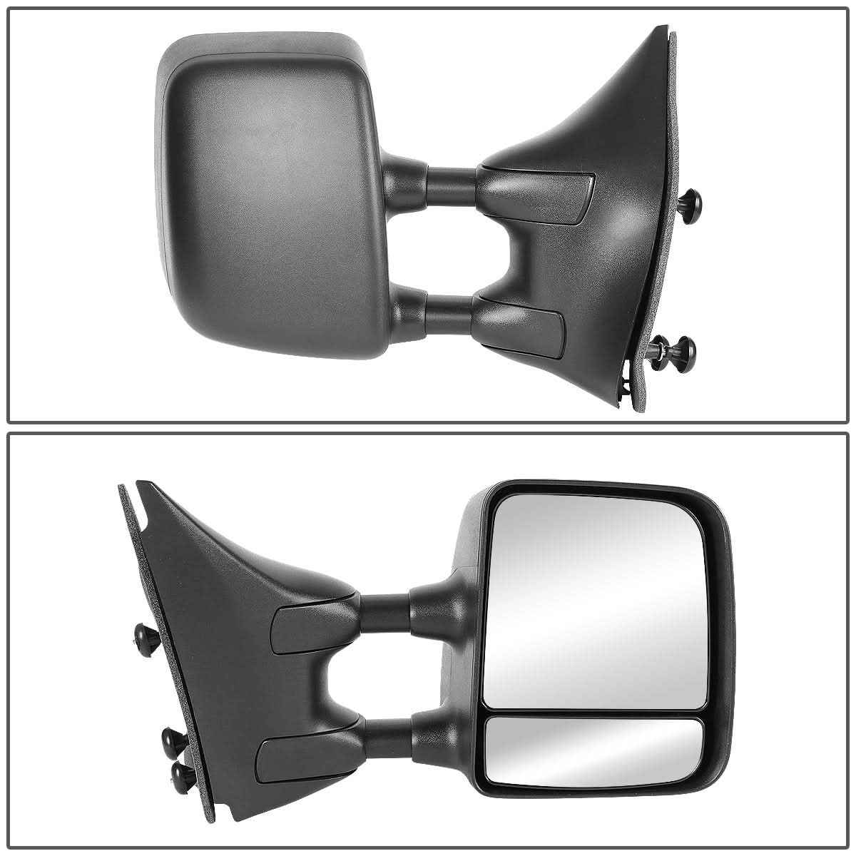 2005-2015 Nissan Frontier Manual Side Mirror - Right Black