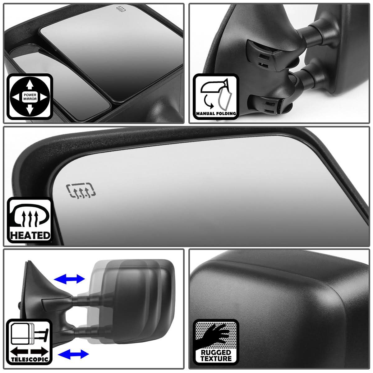 05-15 Nissan Frontier Powered Heated Side Mirror - Left Black