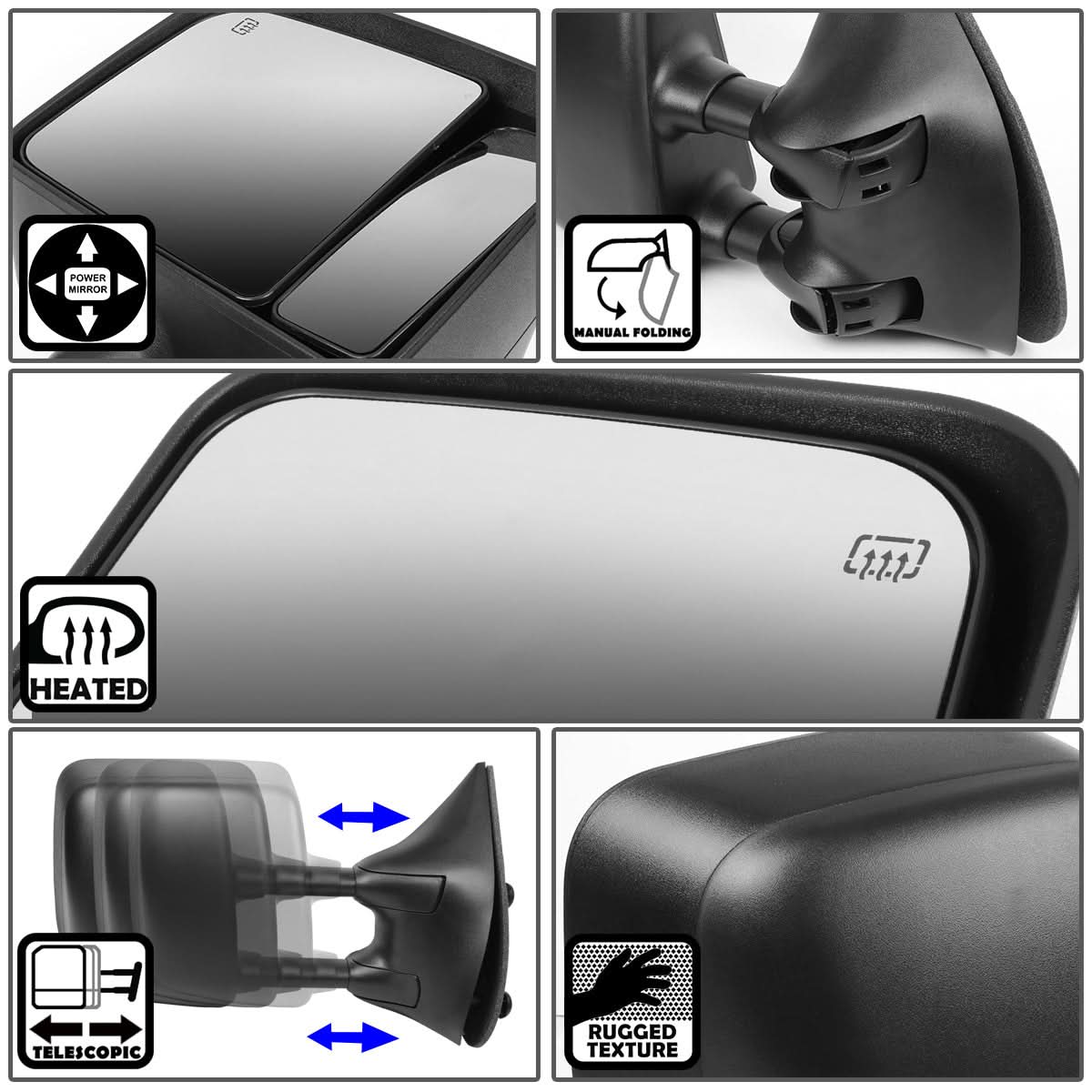 05-15 Nissan Frontier Powered Heated Side Mirror - Right Black