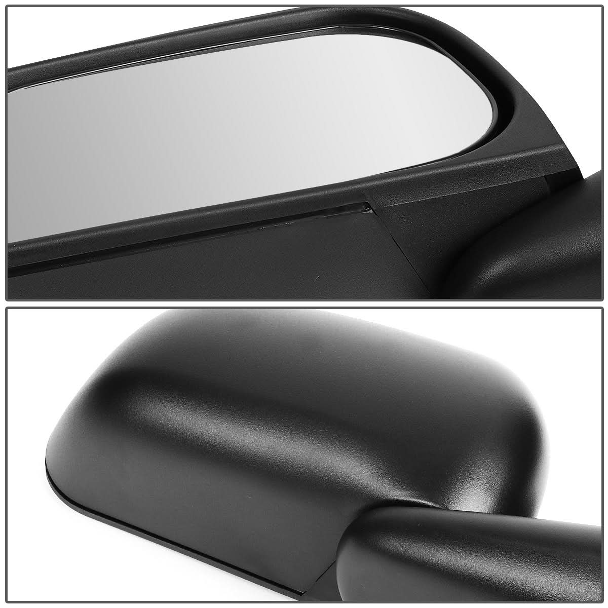 2004-2009 Dodge Durango Manual Side Mirror - Left Black