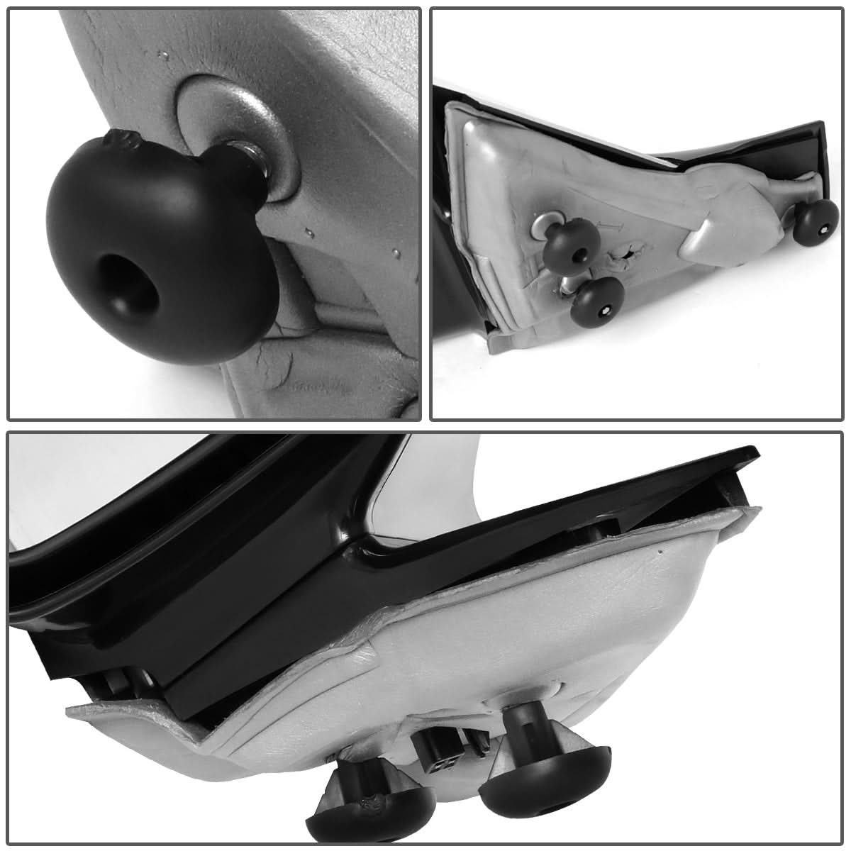 04-08 Pontiac Grand Prix Manual Side Mirror Left Black