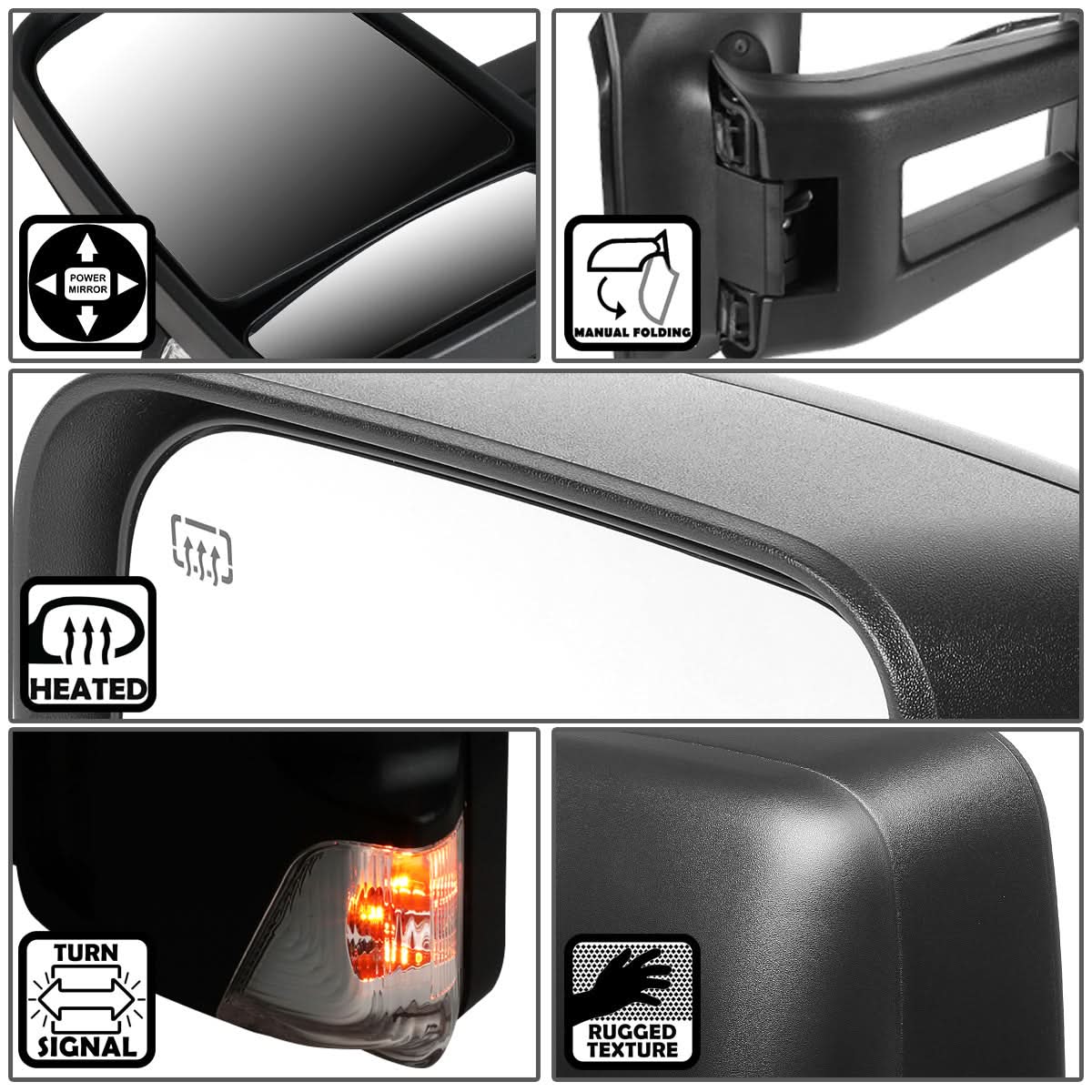 07-14 Dodge Sprinter OE Powered Heated LED Side Mirror Right Black
