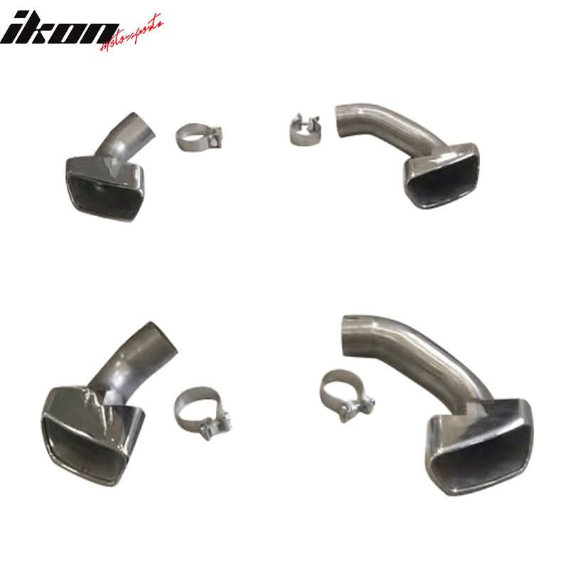 2014-2017 BMW F15 X5 Base MP Style Rear Kits + Muffler Tips S/S Chrome