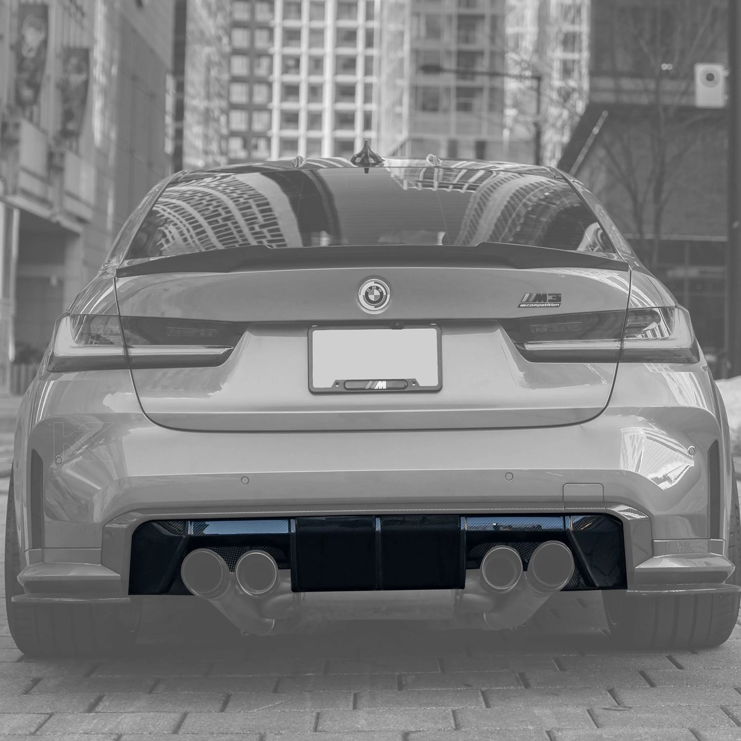 BMW 3 Series G80 M3 G82 G83 M4 Euro Version OE Style Carbon Fiber Rear Diffuser (2019 - 2024)
