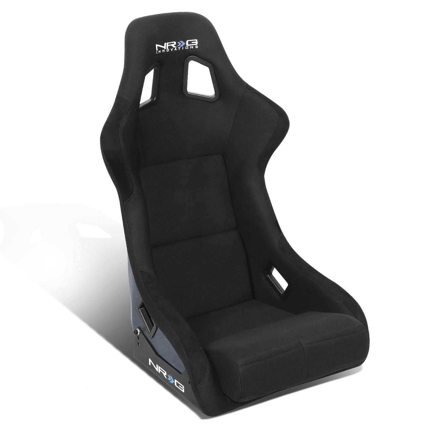 Universal NRG Black Fabric Blue Carbon Bucket Racing Seat Large