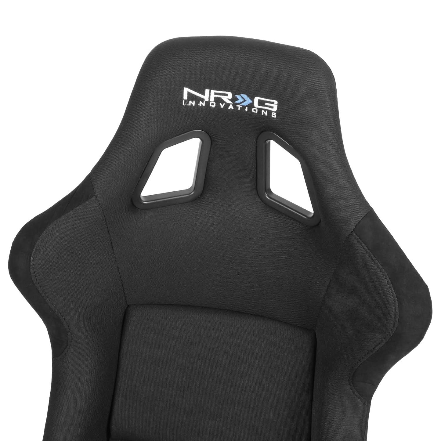 Universal NRG Black Fabric Blue Carbon Bucket Racing Seat Large