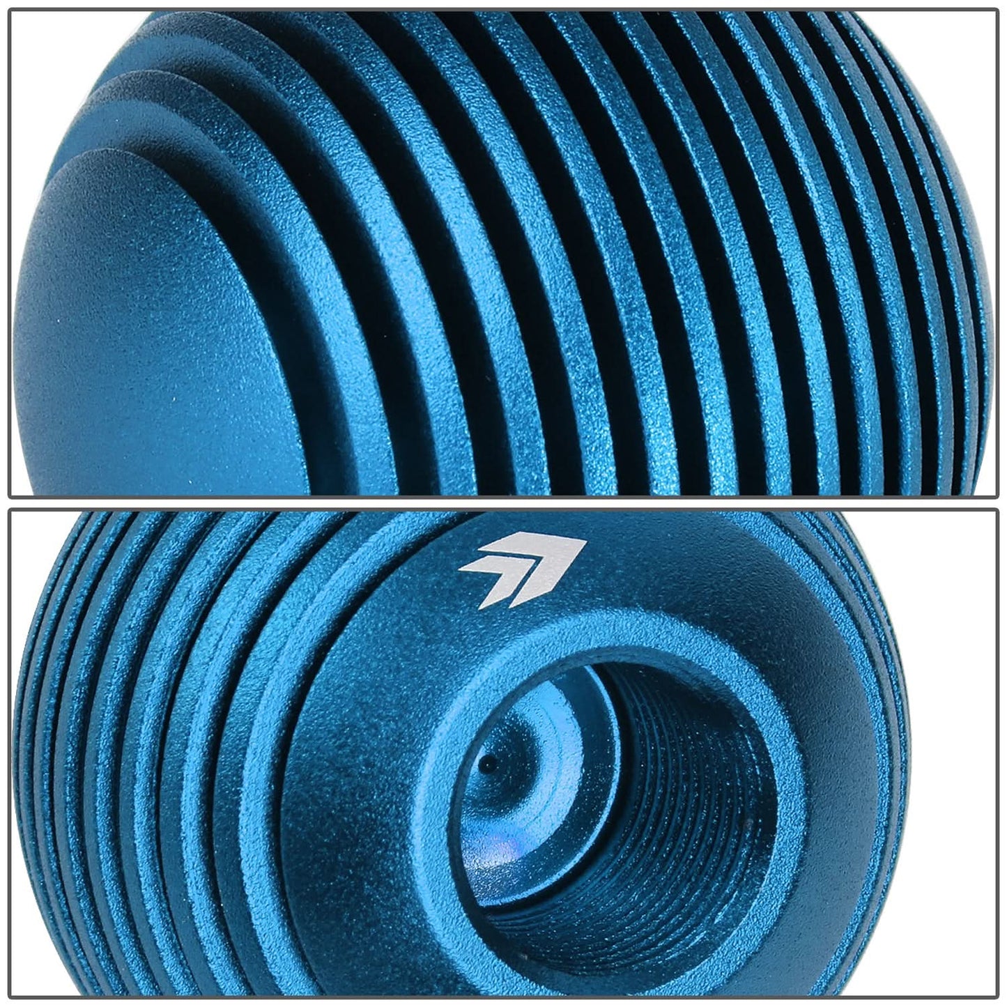 Universal Heatsink Style Ball Shift Knob - 50MM - Blue