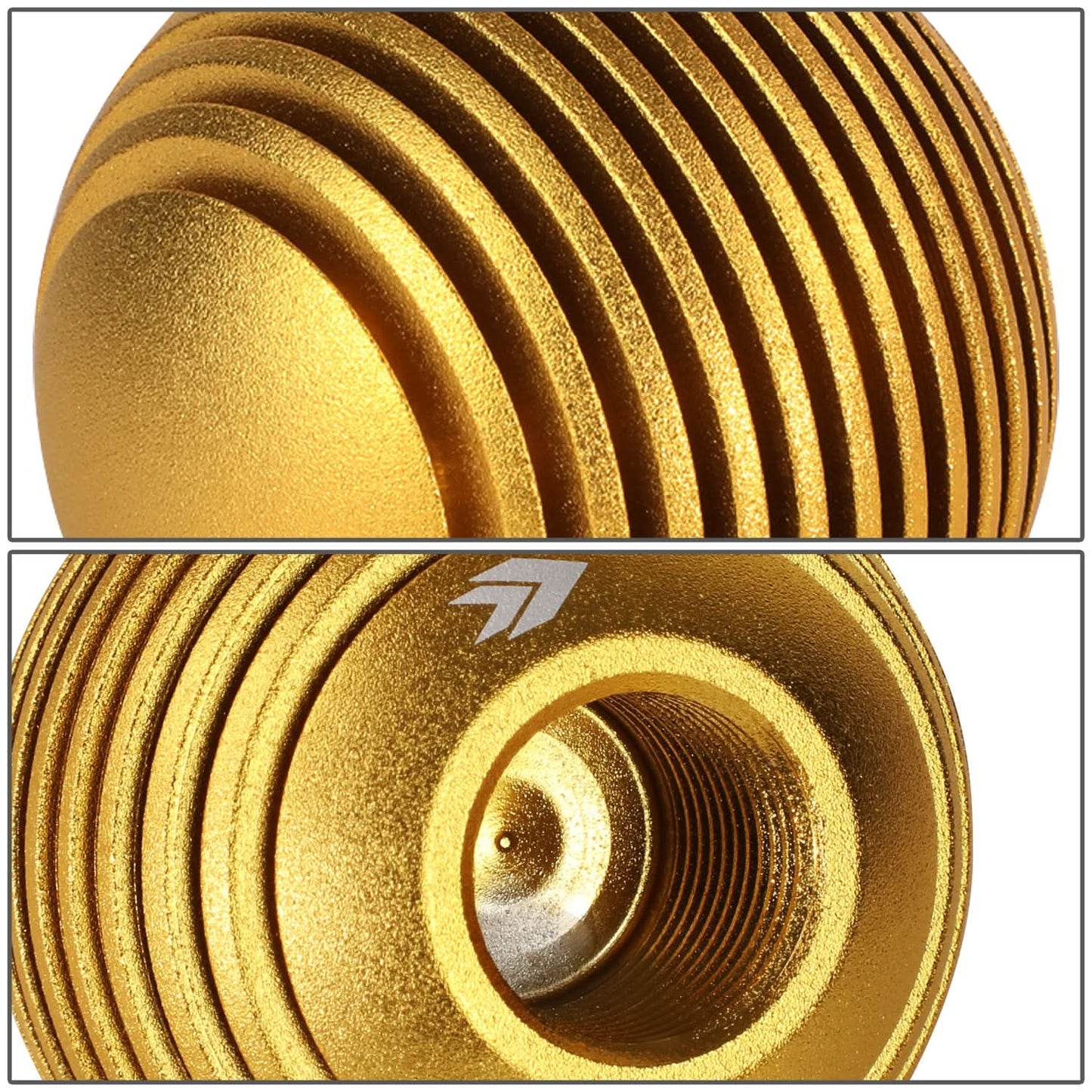 Heatsink Style Ball Shift Knob - 50MM - Gold