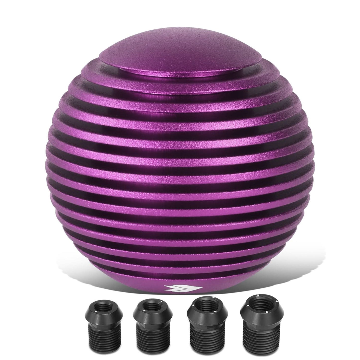 Heatsink Style Ball Shift Knob - 50MM Purple Polyurethane