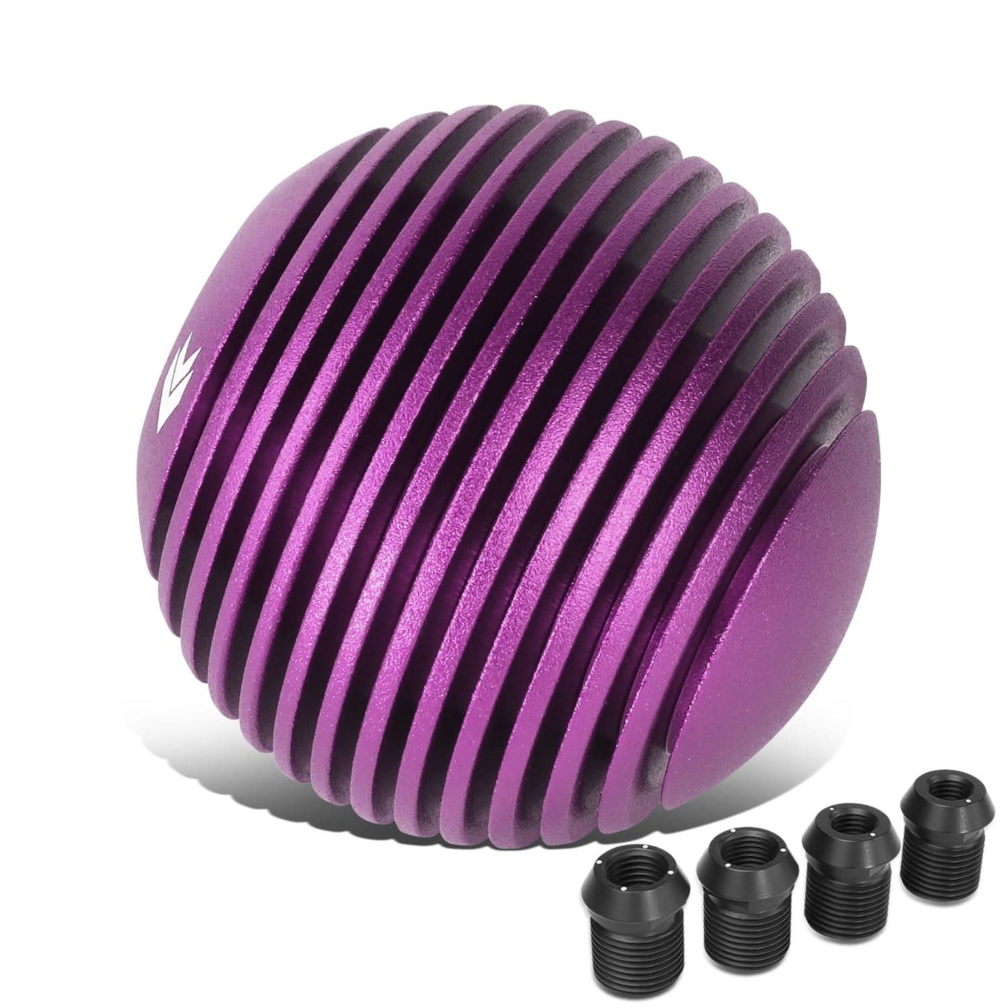 Heatsink Style Ball Shift Knob - 50MM Purple Polyurethane
