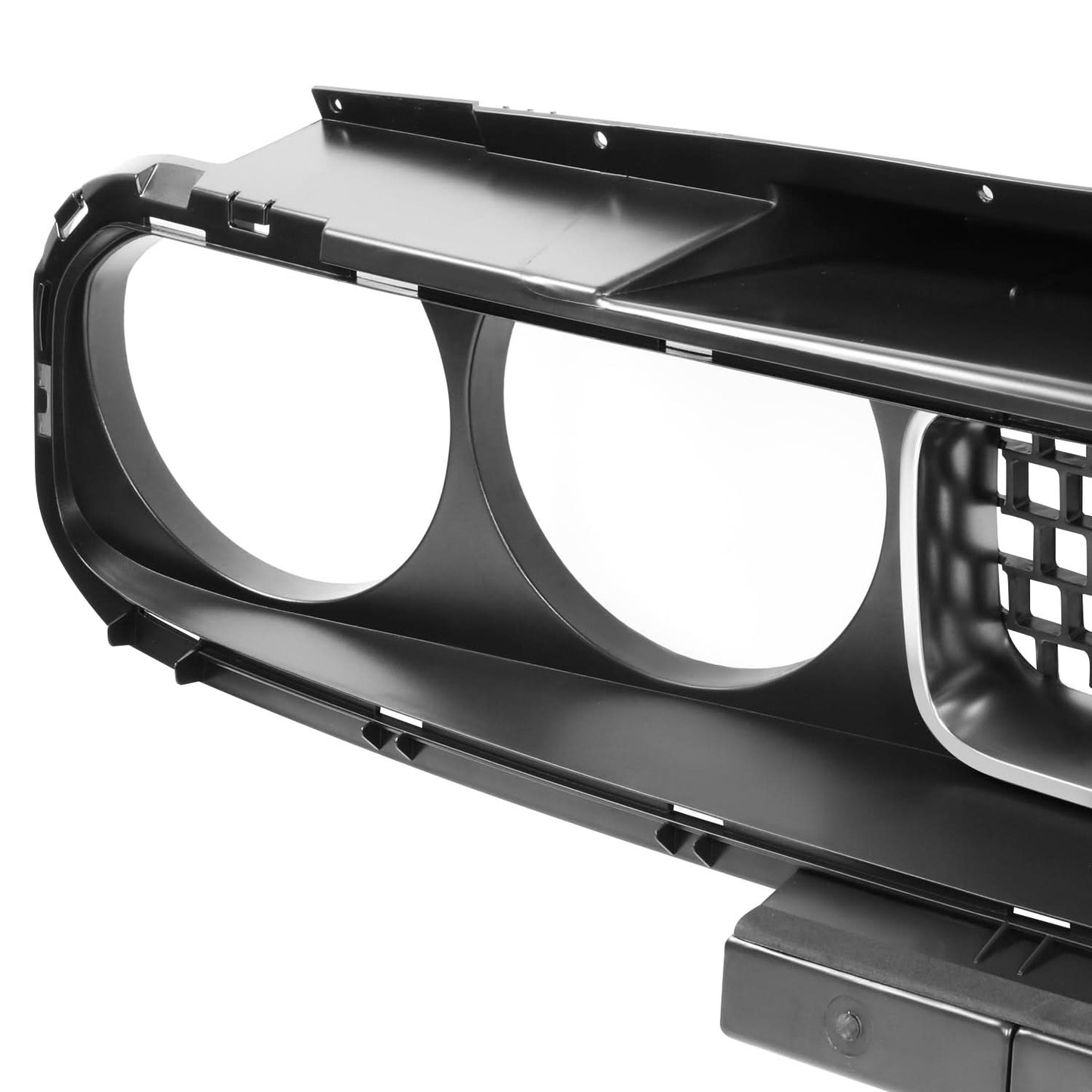 2008-2014 Dodge Charger OE Style Front Grille Black w/ Silver Trim