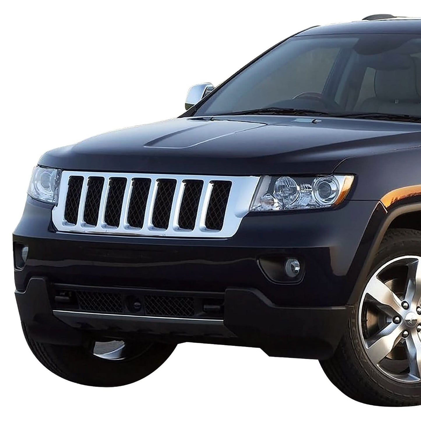 2011-2013 Jeep Grand Cherokee Overland Style Front Grille Chrome
