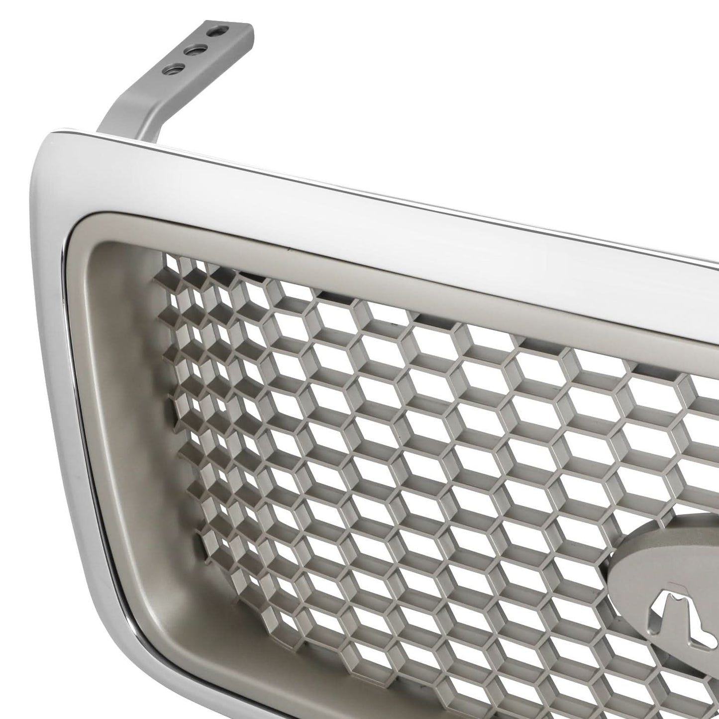 2004-2008 Ford F150 Lariat Style Front Grille Silver Chrome