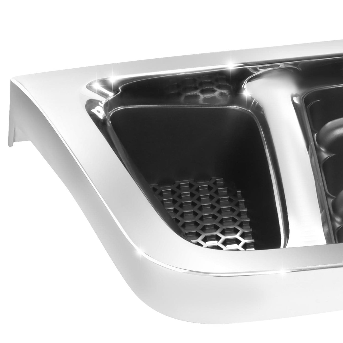 1992-2007 Ford Econoline Van Chrome & Silver Gray Grille Assembly