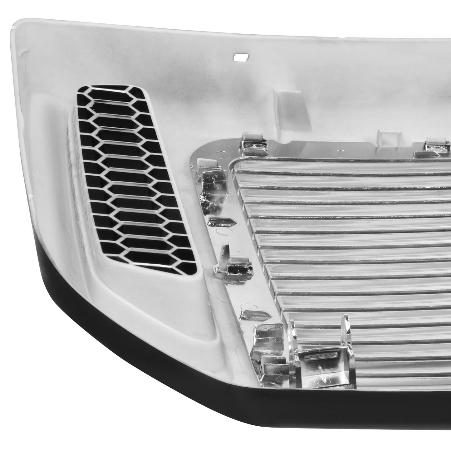 2005-2007 Ford F350 Super Duty Chrome Grille with Black Frame