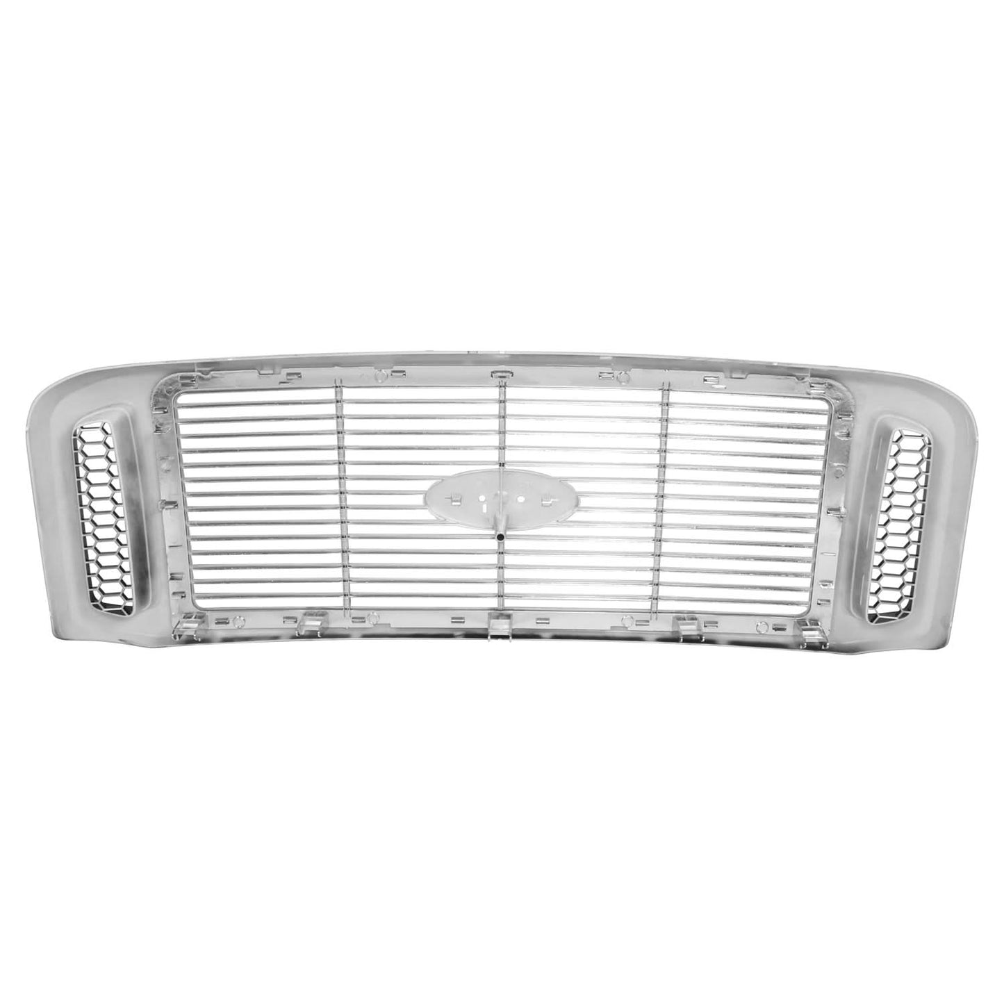 2005-2007 Ford F350 Super Duty Chrome Grille with Black Frame