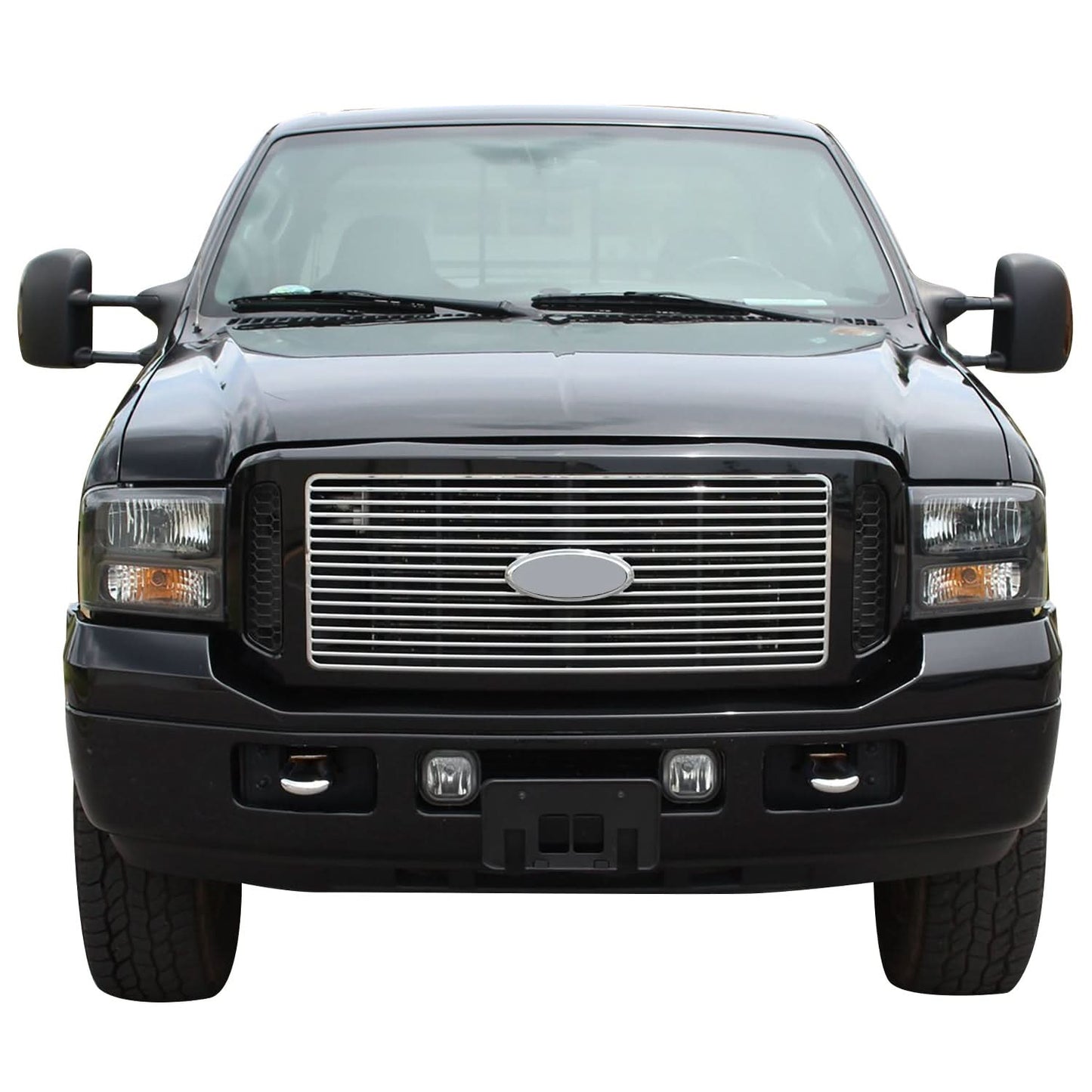 2005-2007 Ford F350 Super Duty Chrome Grille with Black Frame