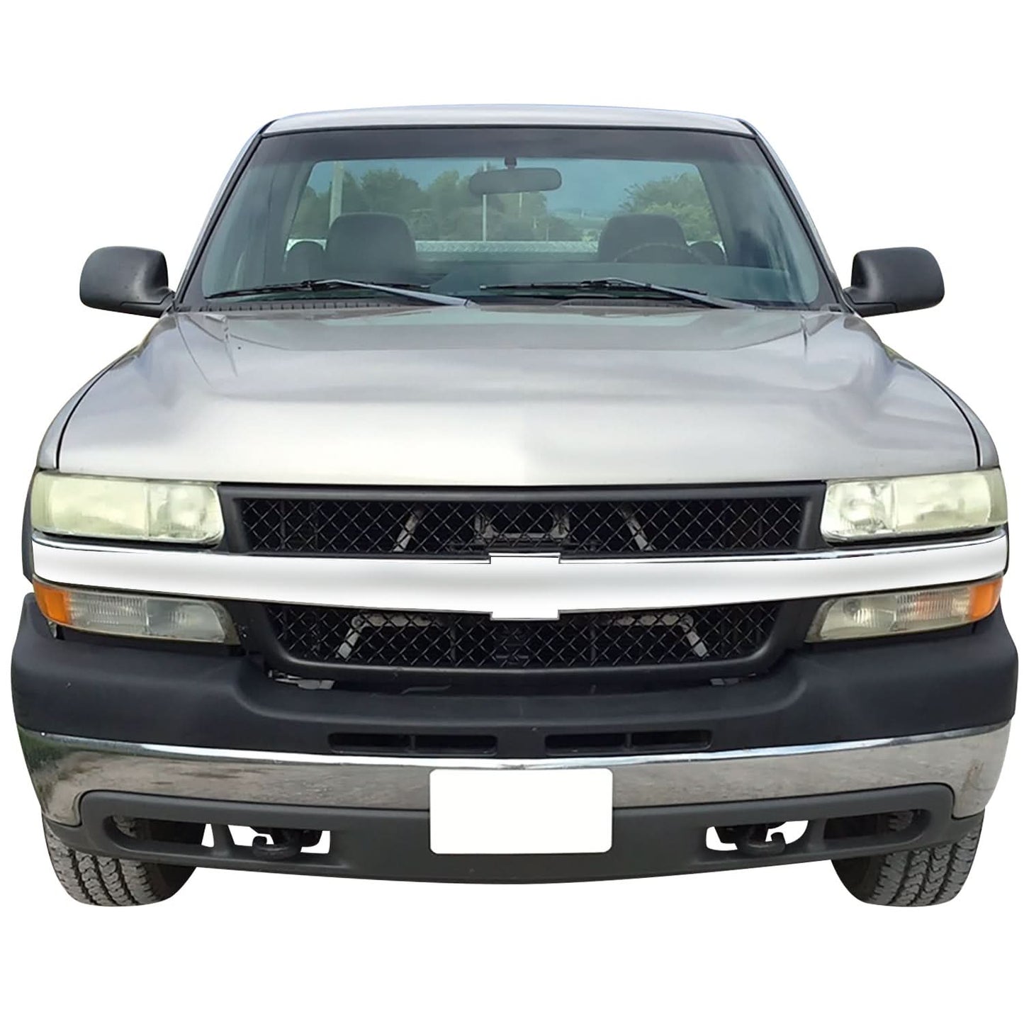 1999-2002 Chevrolet Silverado 2500HD/3500HD Chrome Black Grille
