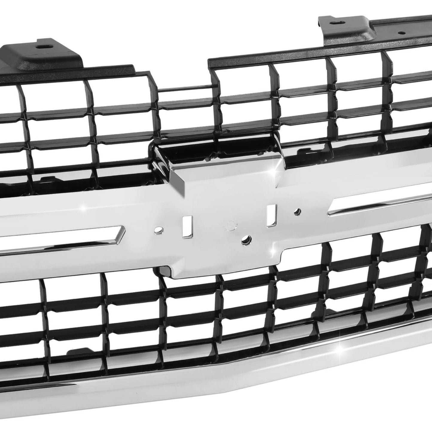 2007-2013 Chevrolet Silverado Front Grille Assembly Matte Black Chrome