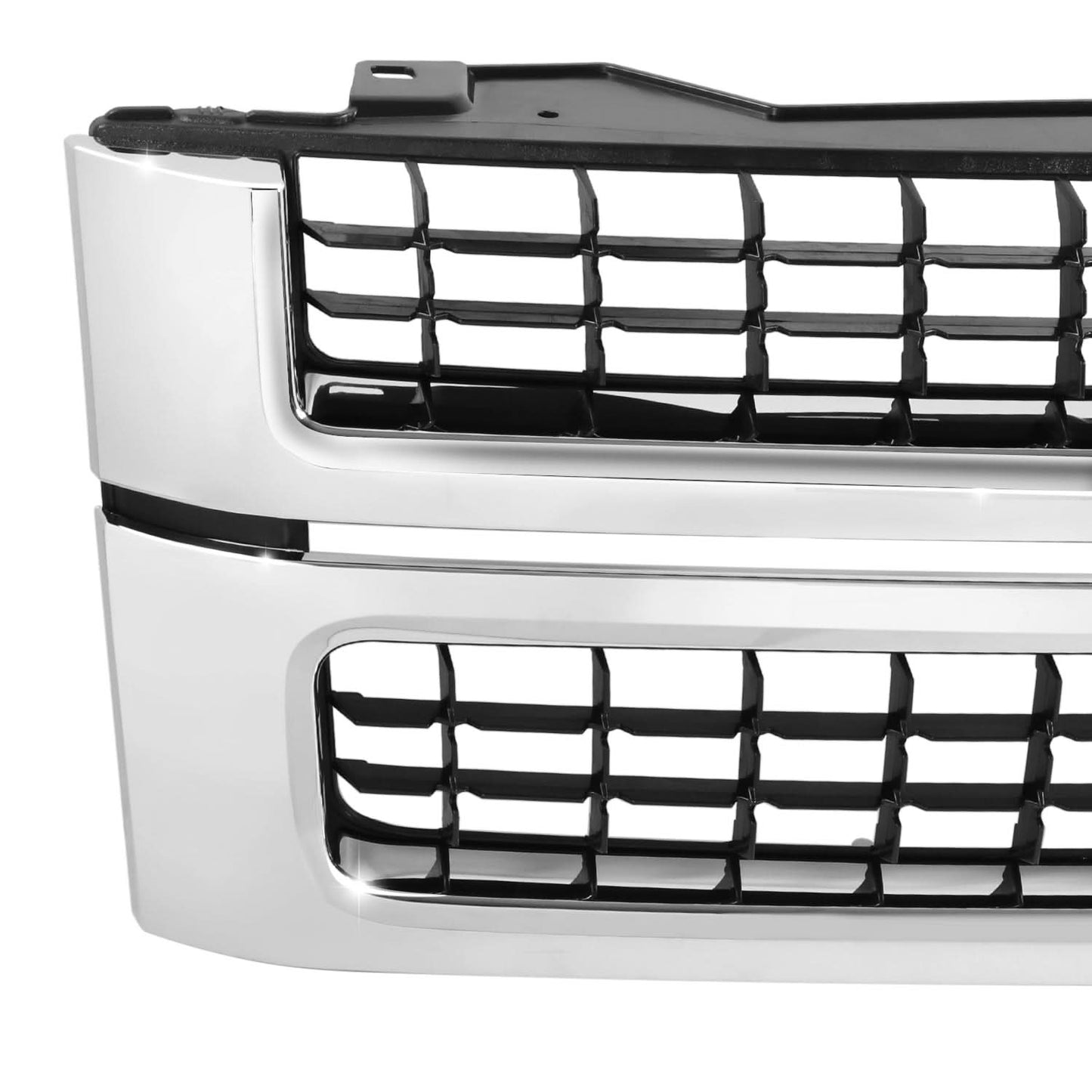 2007-2013 Chevrolet Silverado Front Grille Assembly Matte Black Chrome