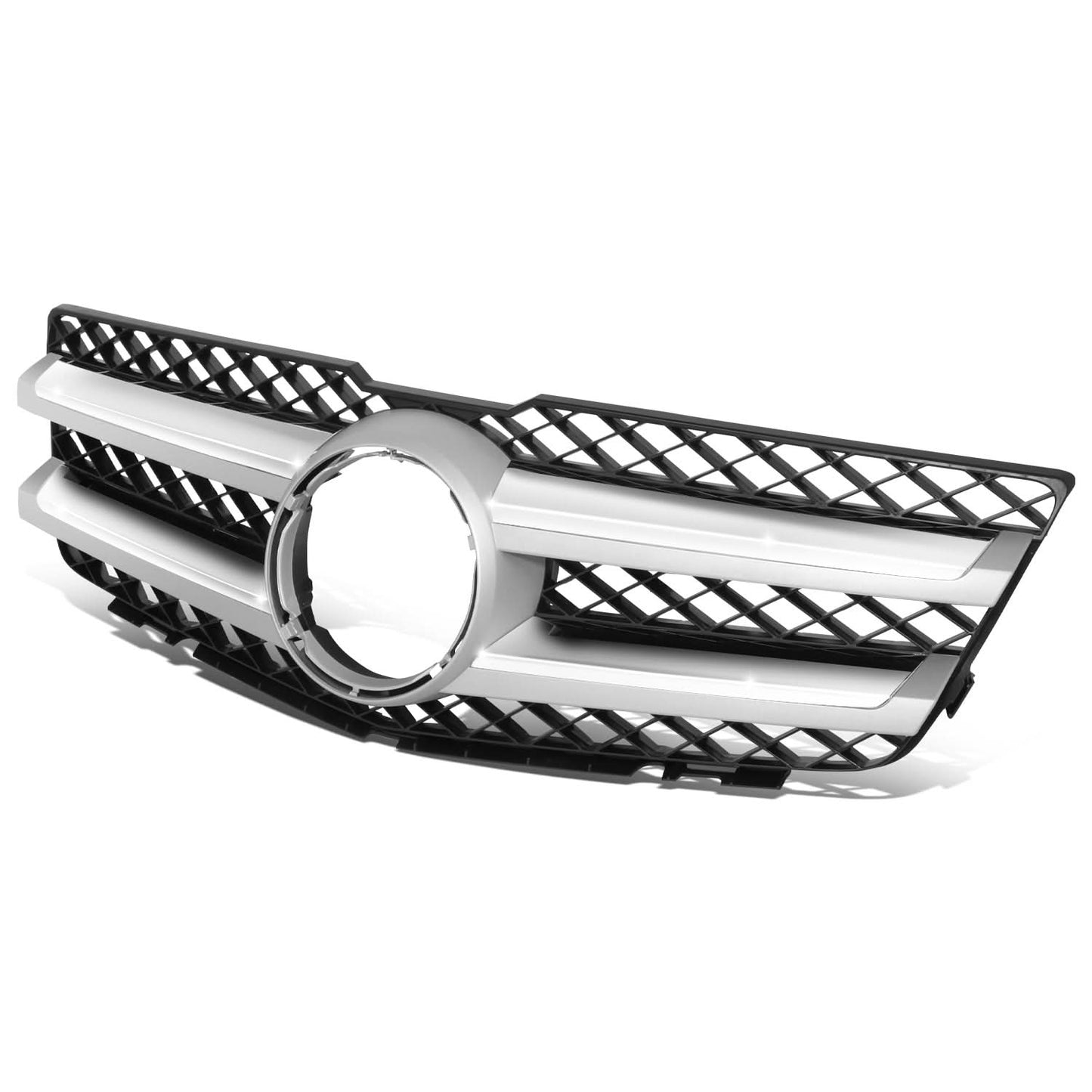 2010-2015 Mercedes GLK Silver/Black Grille with Aluminum Trim