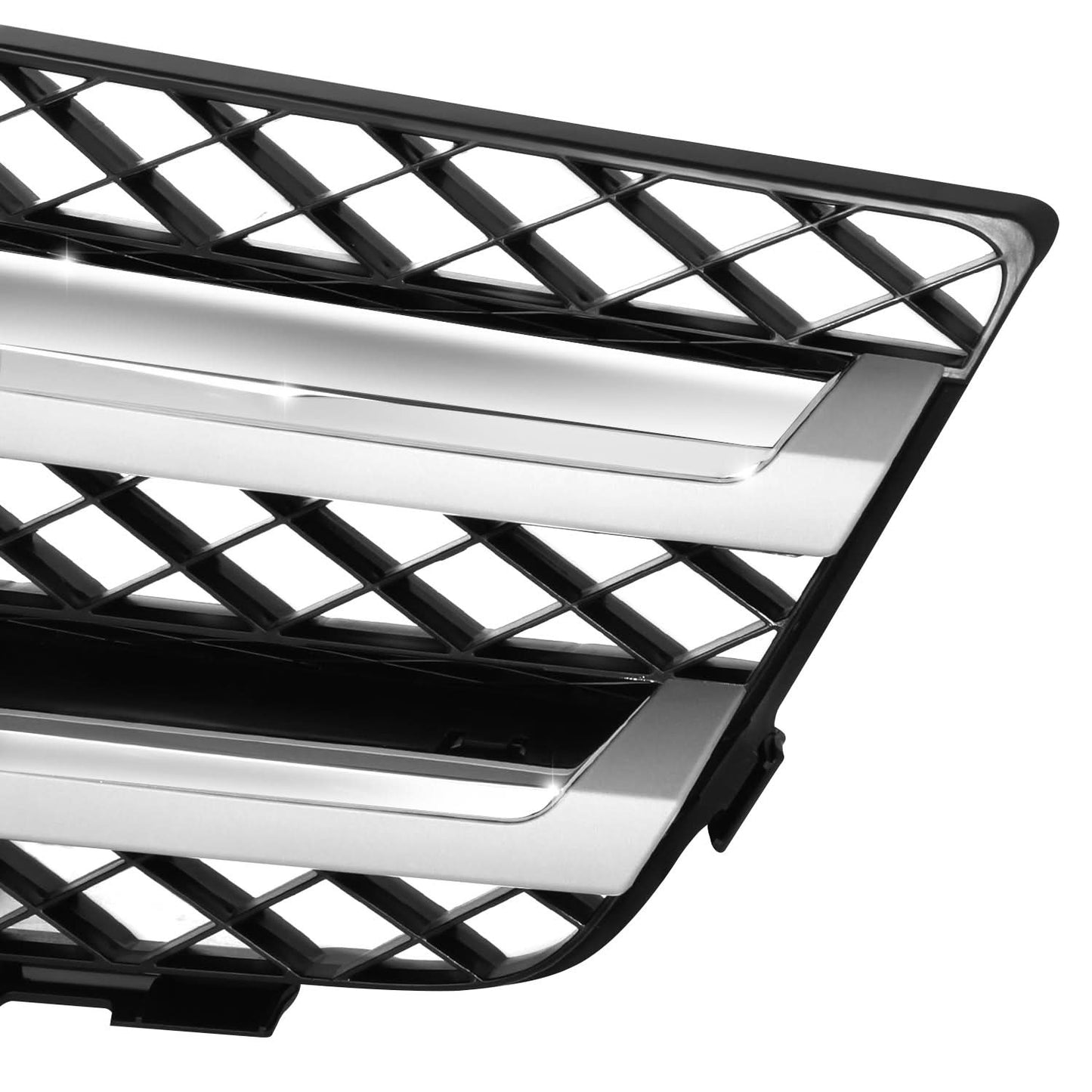 2010-2015 Mercedes GLK Silver/Black Grille with Aluminum Trim