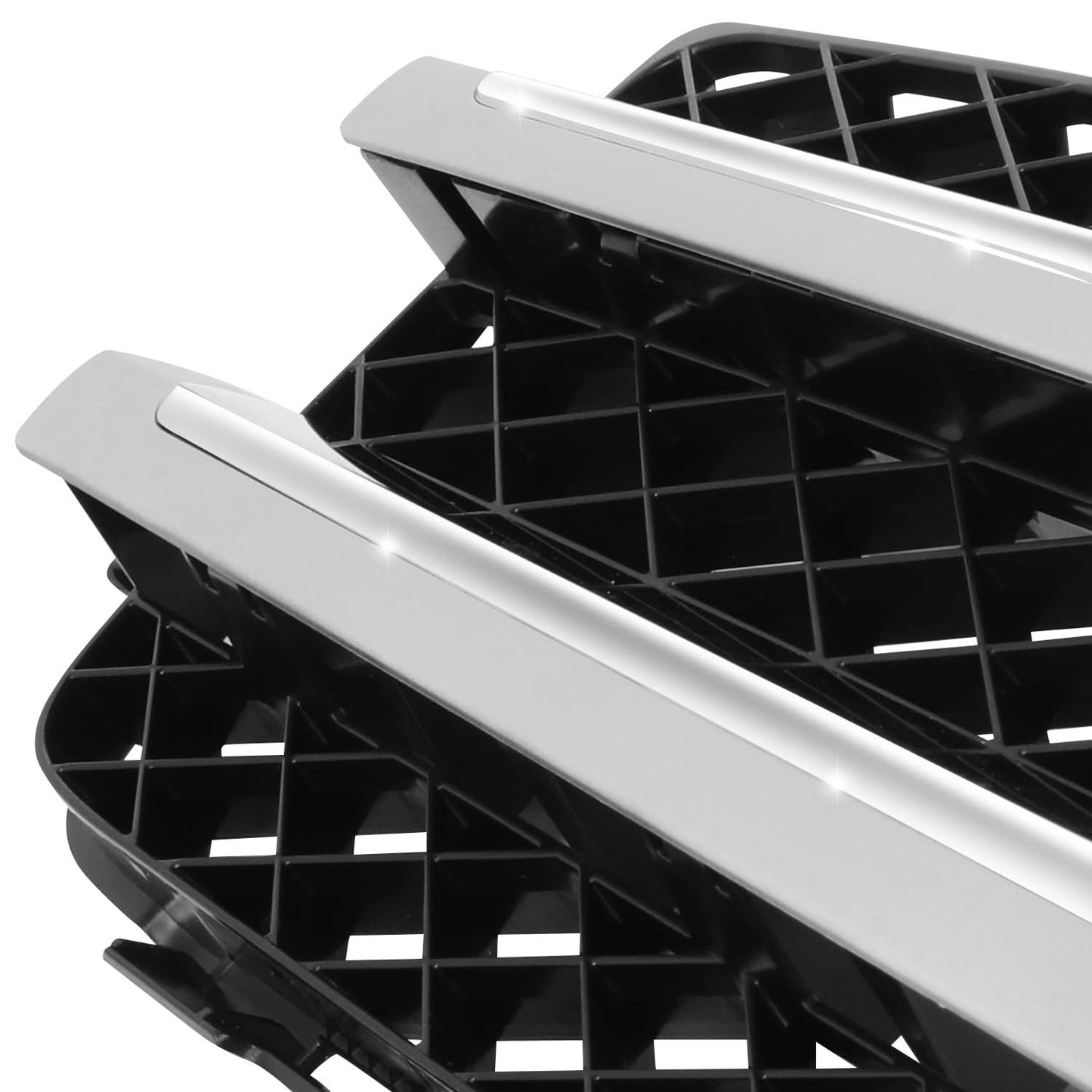 2010-2015 Mercedes GLK Silver/Black Grille with Aluminum Trim