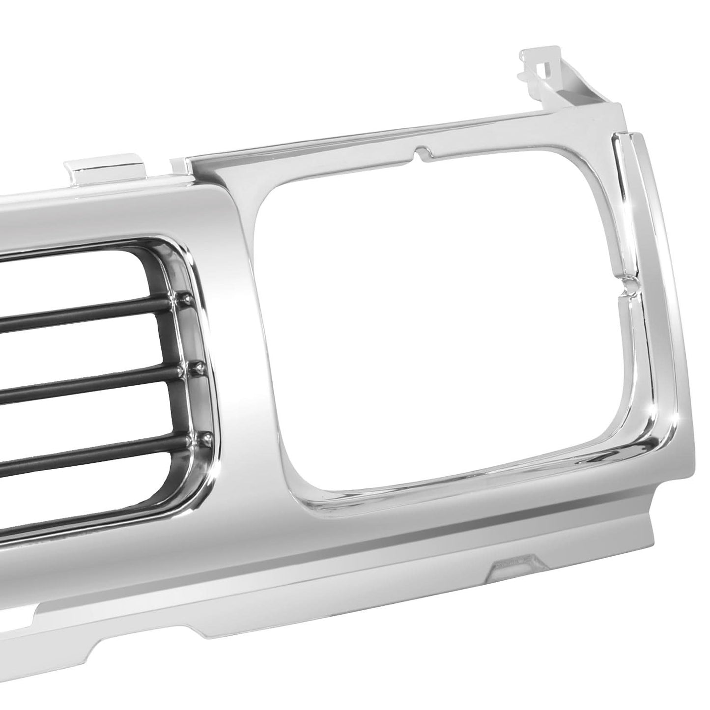 1983-1997 Nissan Pickup Chrome/Gray Grille Assembly