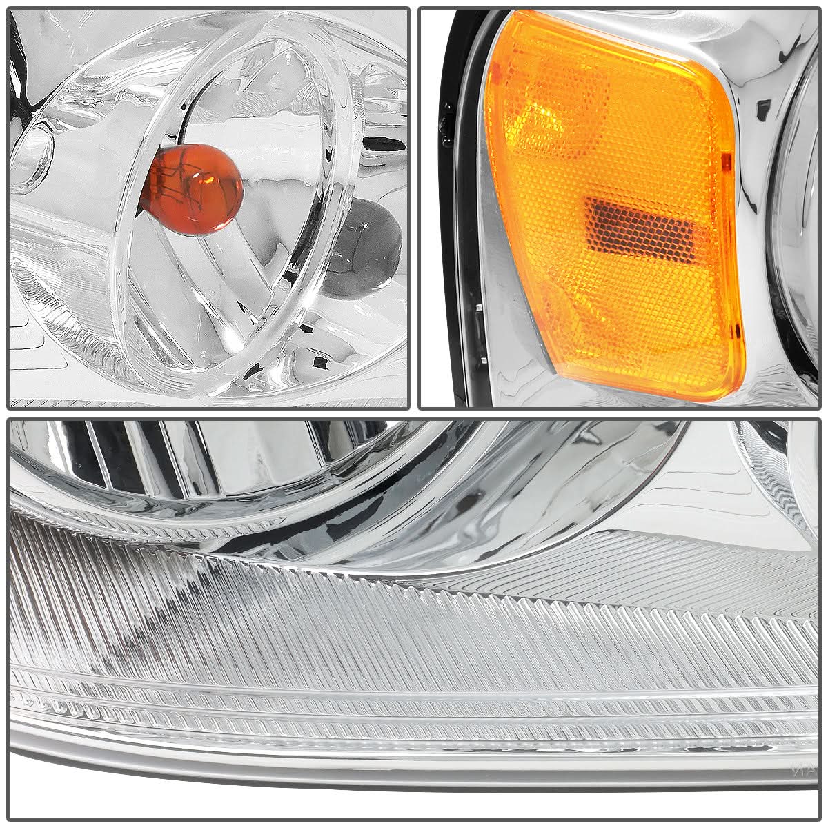 04-08 Ford F-150 / 06-08 Lincoln Mark LT OE Style Right Headlight Chrome