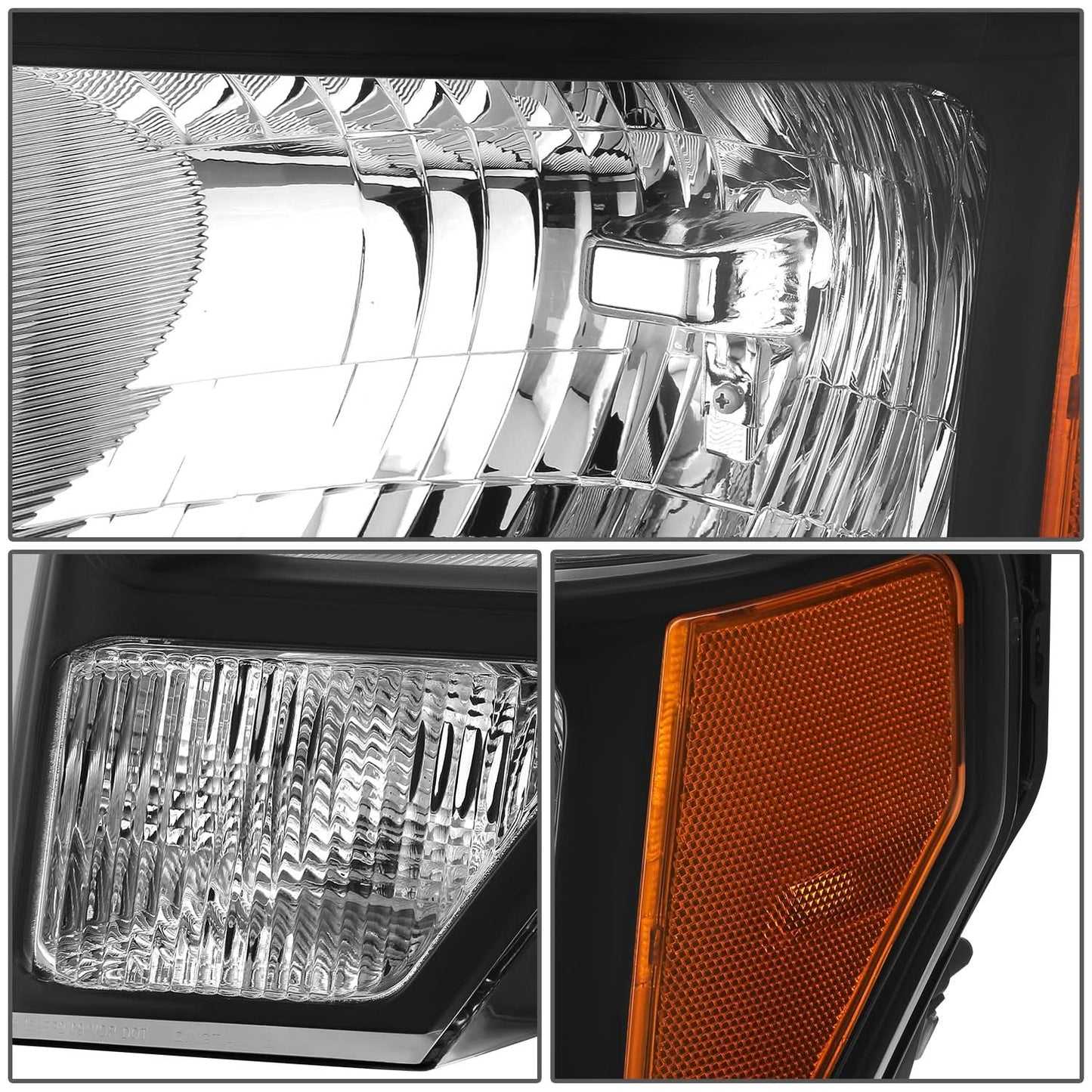2010-2014 Ford F-150 OE Style Black Housing Headlights - Left