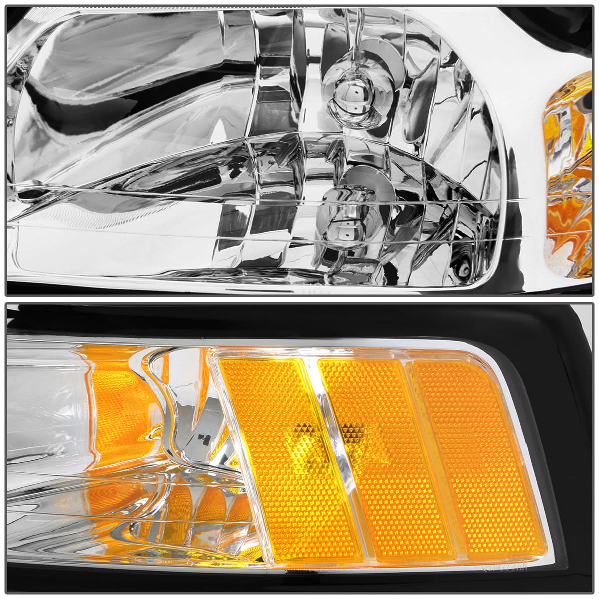 99-04 Ford Mustang OE Style Chrome Headlight - Left Side