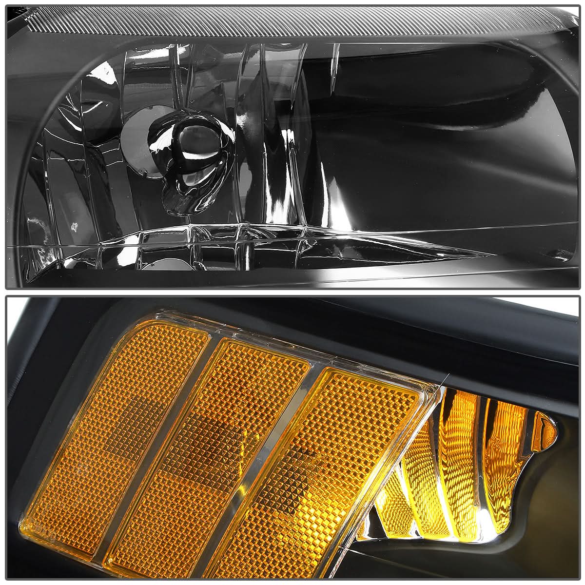 99-04 Ford Mustang OE Style Right Headlight - Black Housing