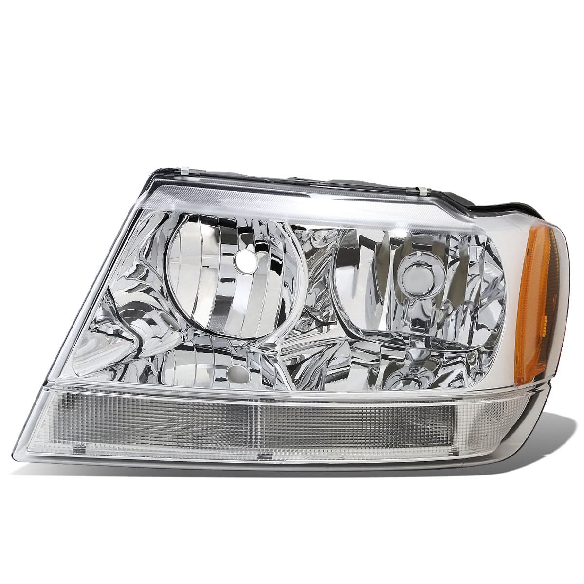 99-04 Jeep Grand Cherokee OE Style Left Headlight Chrome Housing
