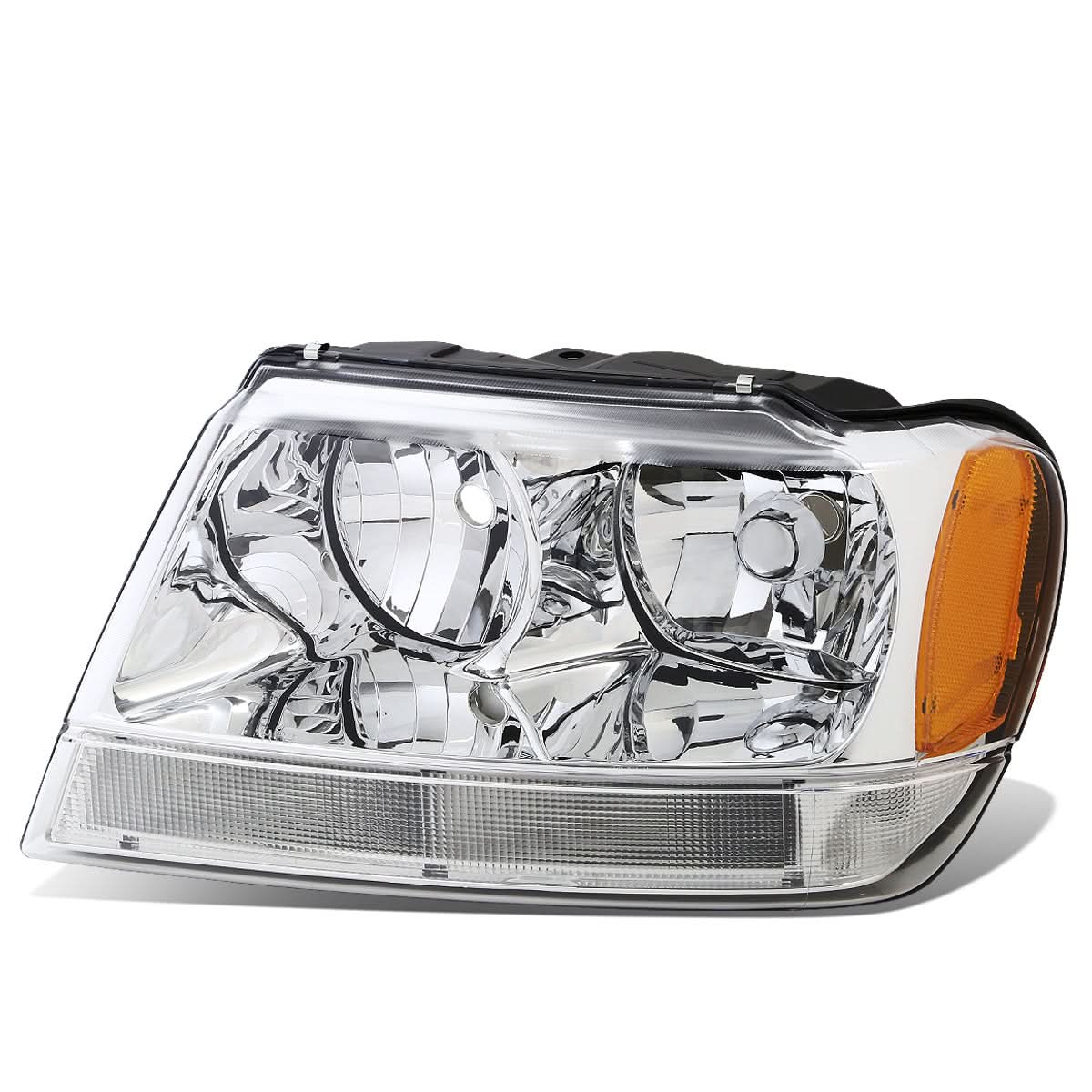 99-04 Jeep Grand Cherokee OE Style Left Headlight Chrome Housing