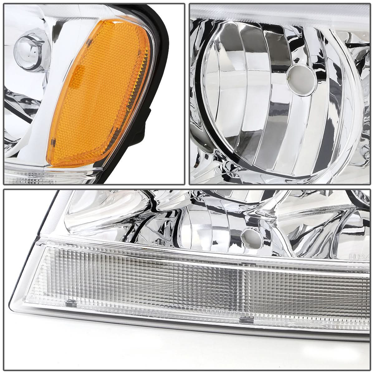 99-04 Jeep Grand Cherokee OE Style Left Headlight Chrome Housing